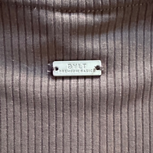 BYLT Basics Brown Ribbed Dress - Picture 6 of 6